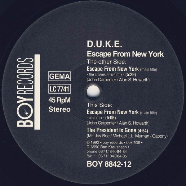 D.U.K.E. -Escape From New York