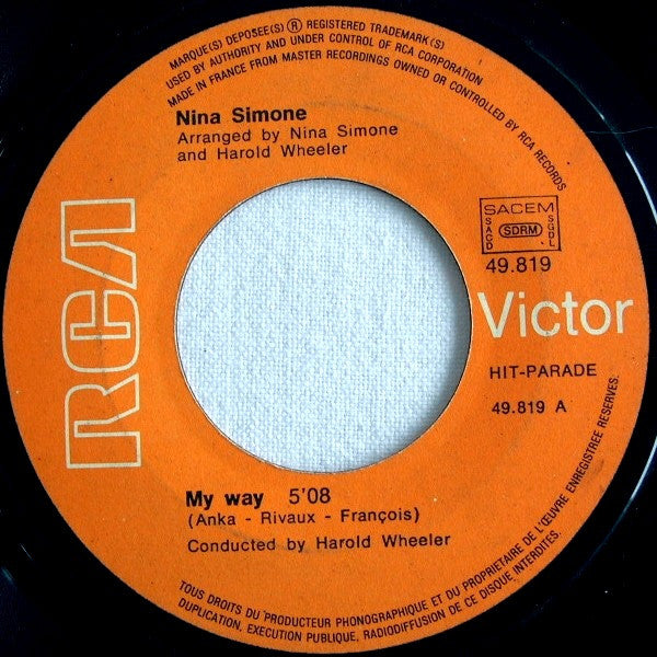 Nina Simone -My Way (Comme D'habitude)