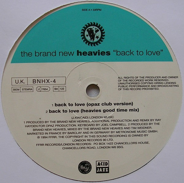The Brand New Heavies -Back To Love