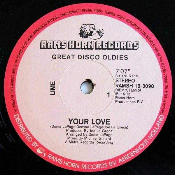Lime (2) / The Strikers -Your Love / Body Music (Special Disco Re-Mix)