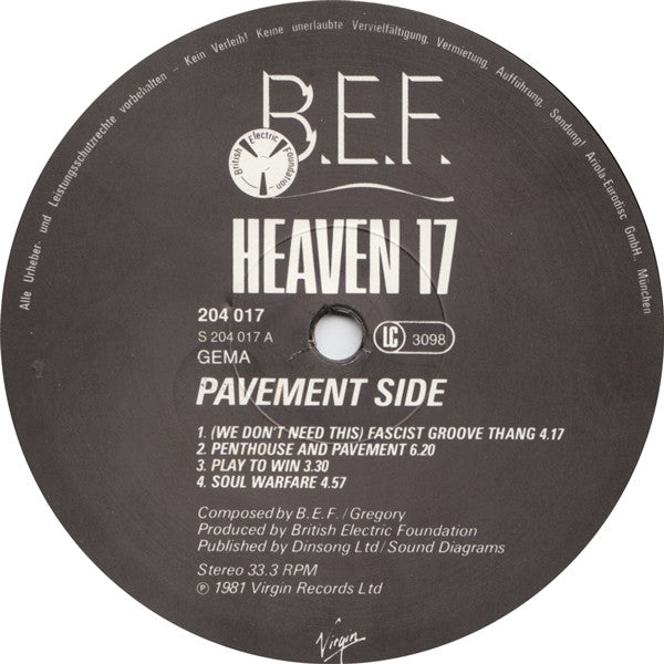 Heaven 17 -Penthouse And Pavement