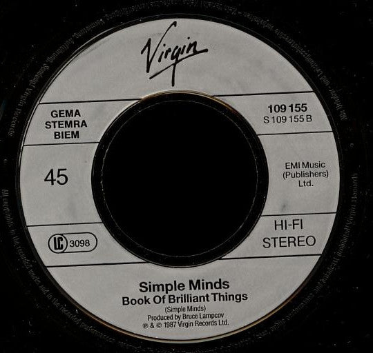 Simple Minds - Promised You A Miracle / Book Of Brilliant Things (Simple Minds Live)