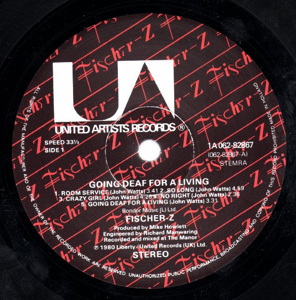 Fischer-Z -Going Deaf For A Living