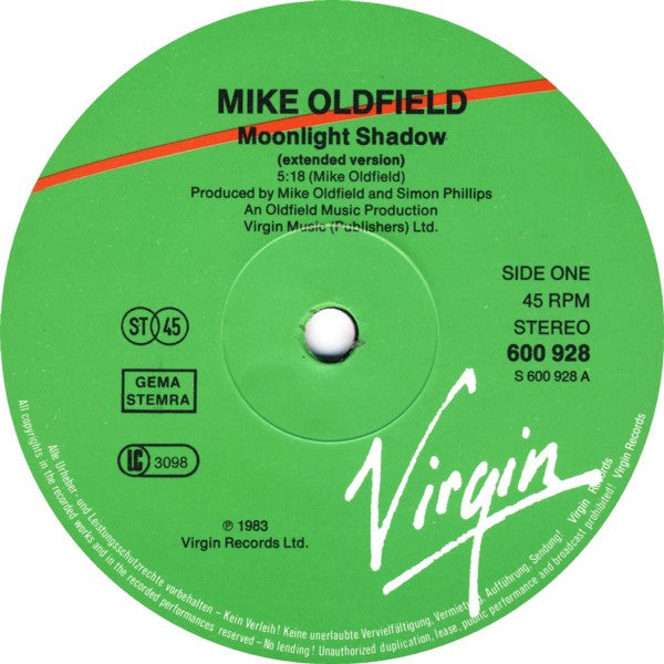 Mike Oldfield -Moonlight Shadow (Extended Version)