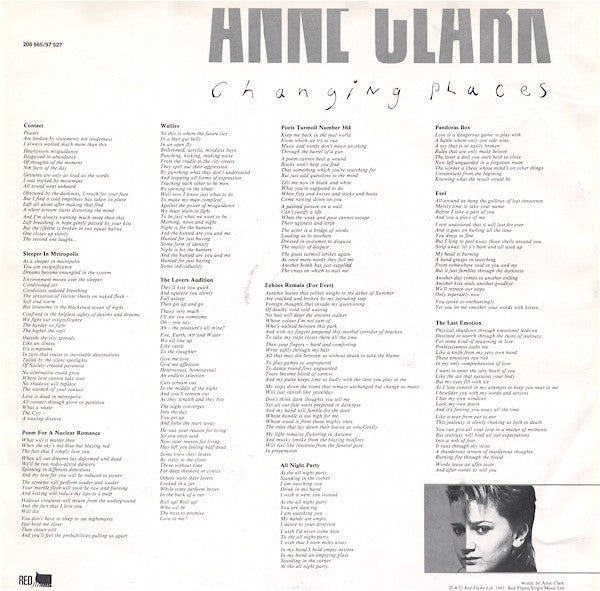 Anne Clark -Changing Places