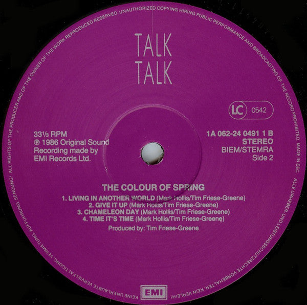 Talk Talk - The Colour Of Spring
