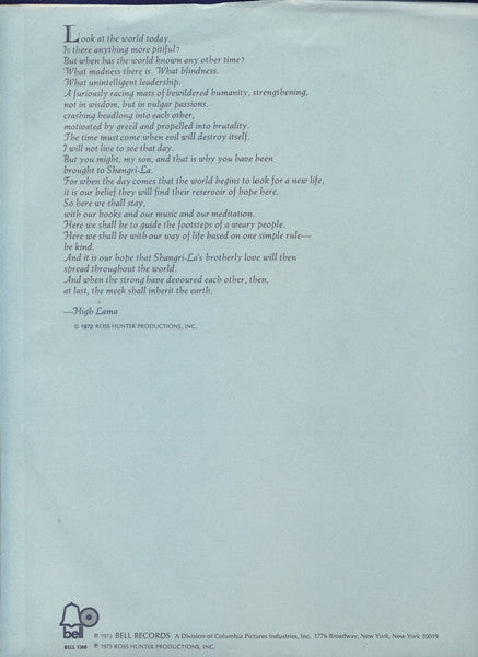 Burt Bacharach, Hal David - Lost Horizon (Original Soundtrack)