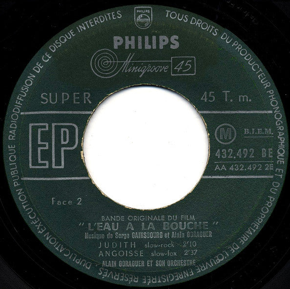 Serge Gainsbourg - Bande Originale Du Film "L'eau À La Bouche"
