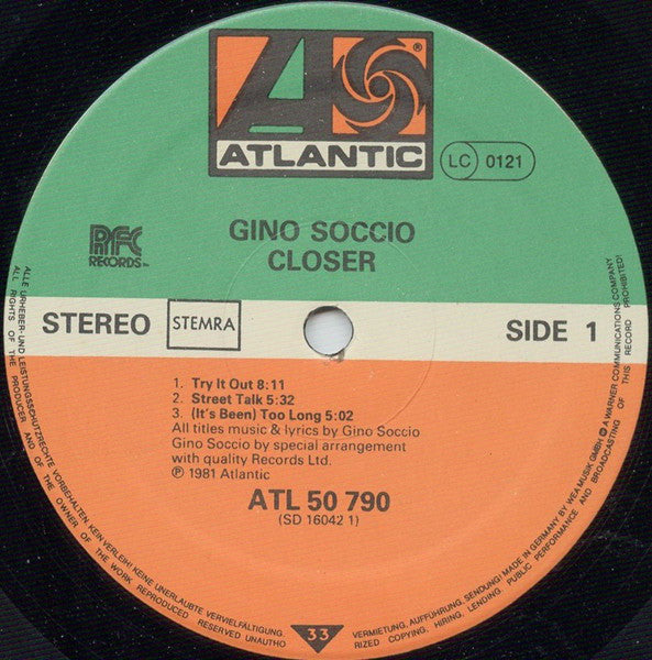 Gino Soccio -Closer