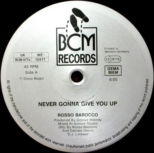 Rosso Barocco -Do-Do-Don't Stop / Never Gonna Give You Up