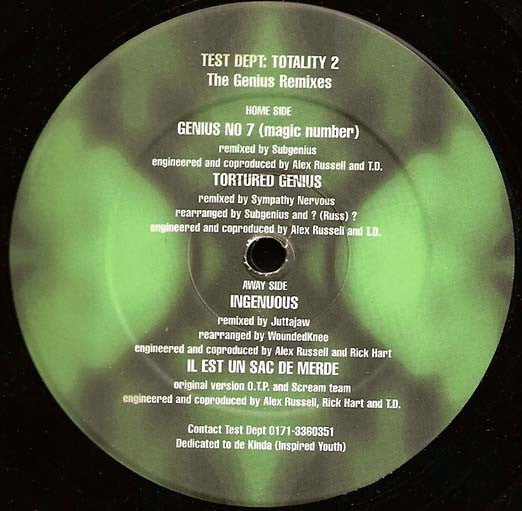 Test Dept* -Totality 2 - Genius Remixes