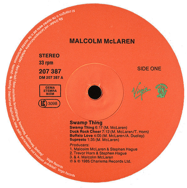 Malcolm McLaren -Swamp Thing
