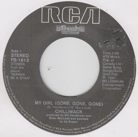 Chilliwack -My Girl (Gone, Gone, Gone)