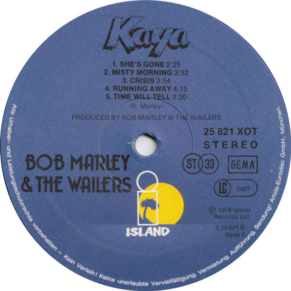 Bob Marley & The Wailers -Kaya