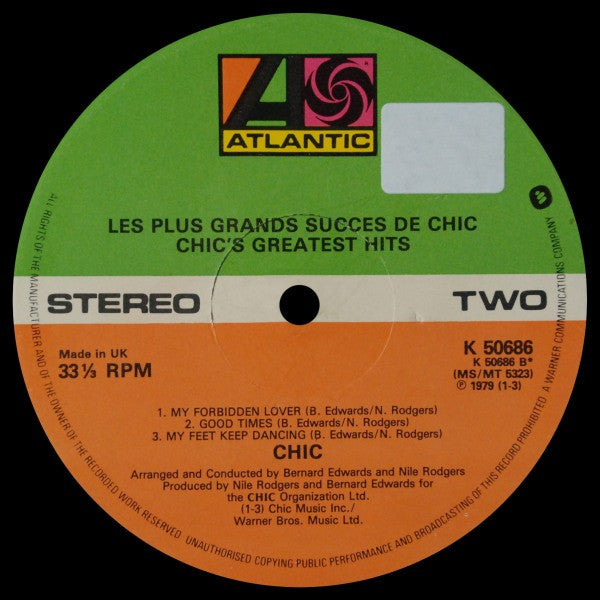 Chic -Les Plus Grands Succes De Chic (Chic's Greatest Hits)