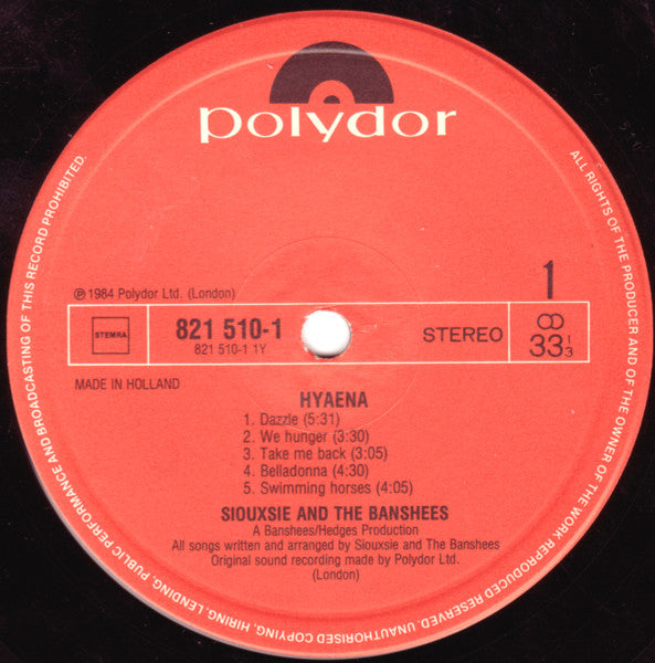 Siouxsie And The Banshees* -Hyaena
