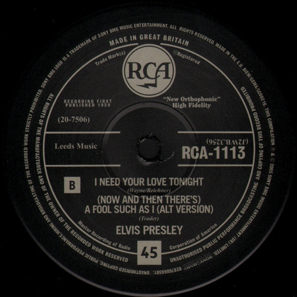 Elvis* -(Now And Then There's)  A Fool Such As I