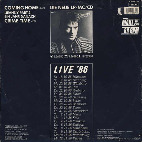 Falco -Coming Home (Jeanny Part 2, Ein Jahr Danach)