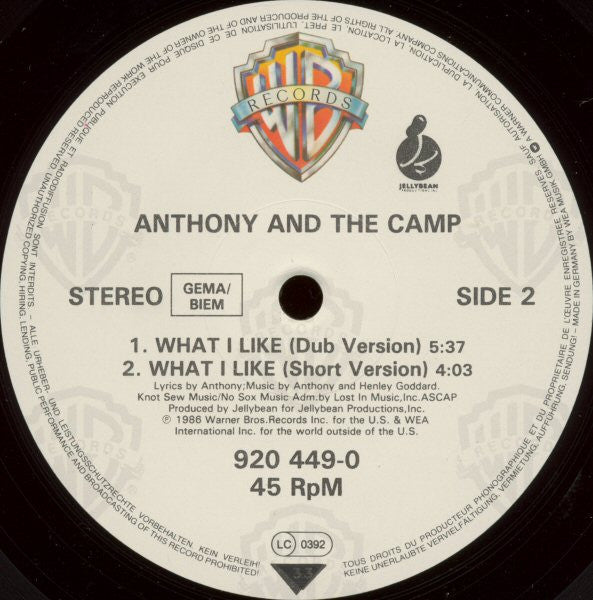 Anthony And The Camp - What I Like