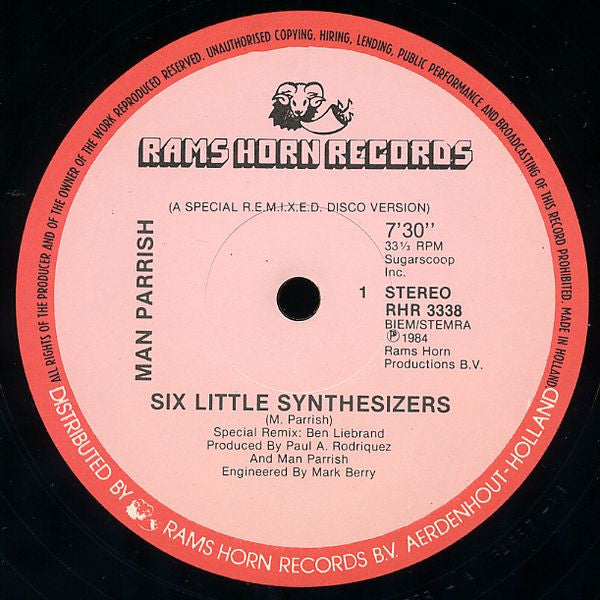 Man Parrish -Six Little Synthesizers (Special Remix By Ben Liebrand)
