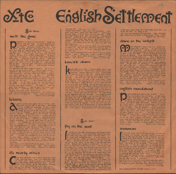 XTC -English Settlement