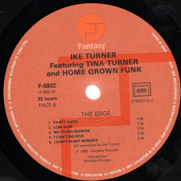 Ike Turner Featuring Tina Turner And Home Grown Funk -The Edge