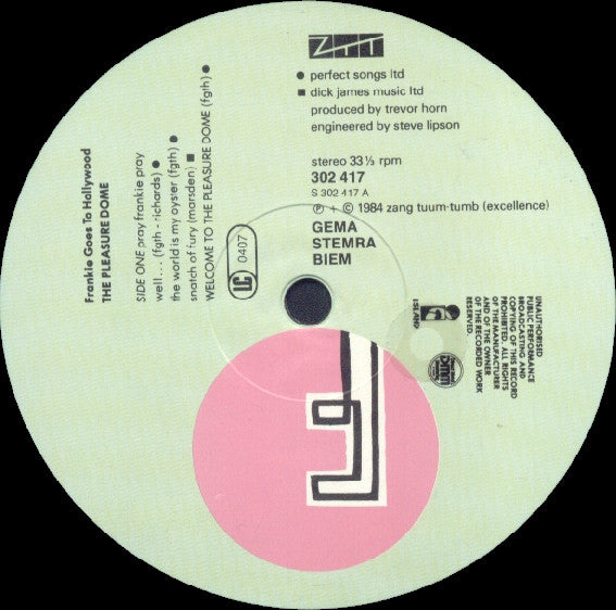 Frankie Goes To Hollywood -Welcome To The Pleasuredome