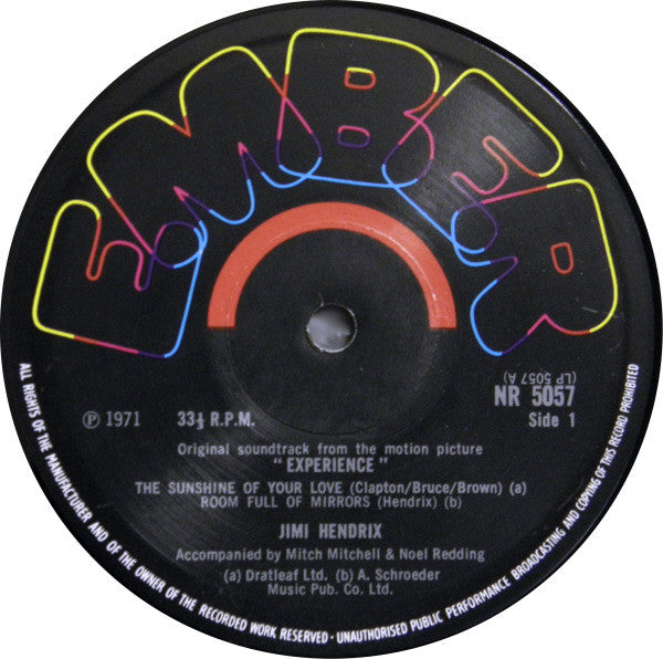 Jimi Hendrix - Original Sound Track 'Experience'