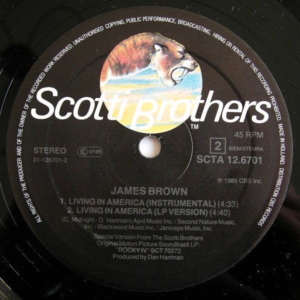 James Brown -Living In America (12" Extended Dance Mix)