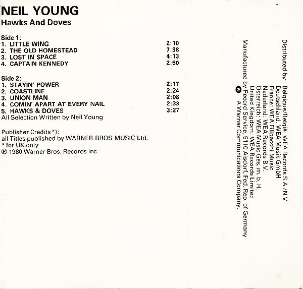 Neil Young -Hawks & Doves