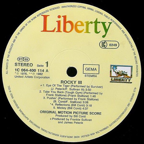 Bill Conti -Rocky III (Original Motion Picture Score)