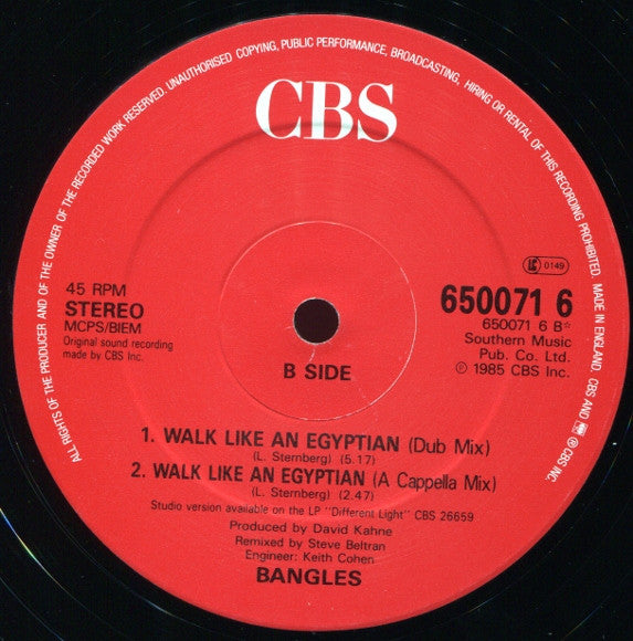 Bangles -Walk Like An Egyptian