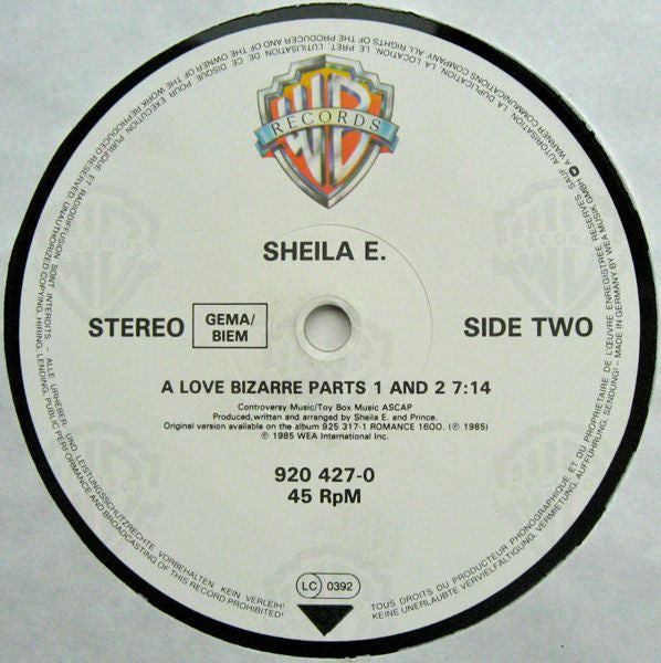 Sheila E. -Special Medley Of The Glamorous Life / Sister Fate / A Love Bizarre