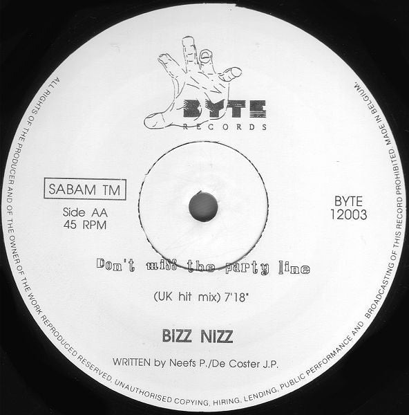 Bizz Nizz -Don't Miss The Party Line (New Versions)