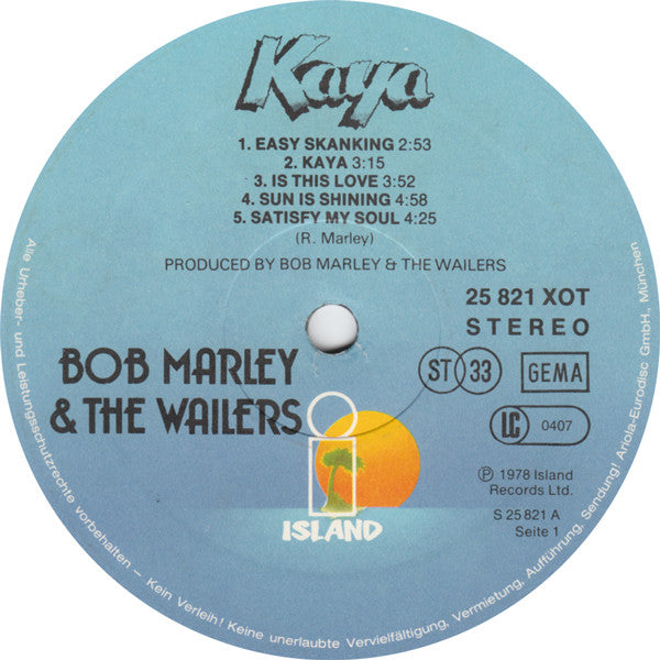 Bob Marley & The Wailers -Kaya