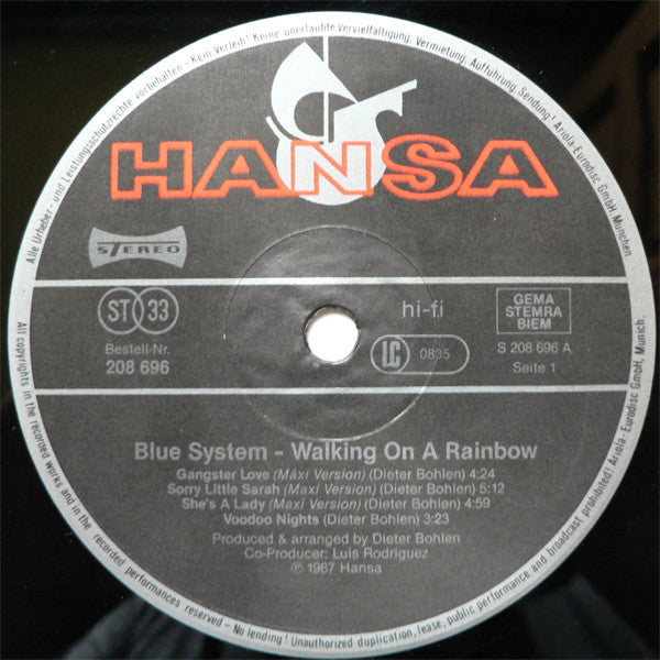 Blue System -Walking On A Rainbow