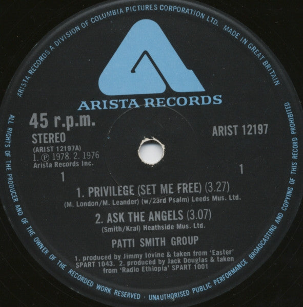 Patti Smith Group -Set Free
