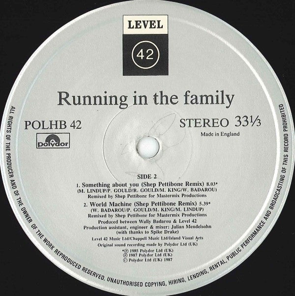 Level 42 -Running In The Family (Platinum Edition)