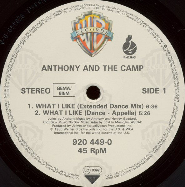 Anthony And The Camp - What I Like