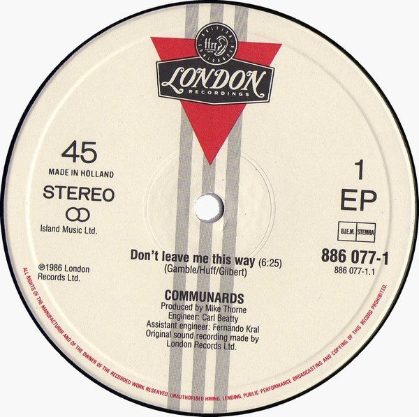 Communards* With Sarah Jane Morris - Don't Leave Me This Way