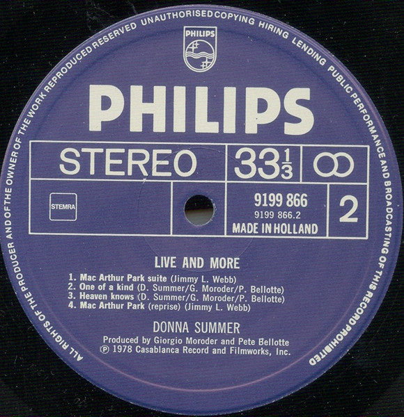 Donna Summer -Live And More