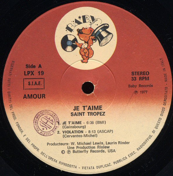 Saint Tropez -Je T'Aime