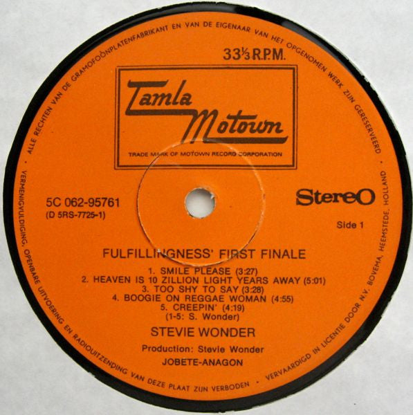 Stevie Wonder -Fulfillingness' First Finale