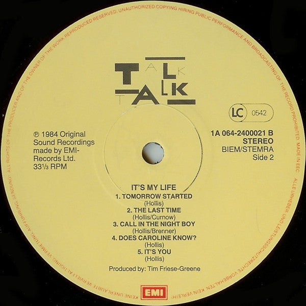 Talk Talk -It's My Life