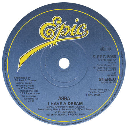 ABBA - I Have A Dream b/w Take A Chance On Me (Recorded Live At Wembley)