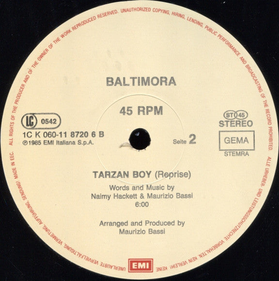 Baltimora - Tarzan Boy (Summer Version)