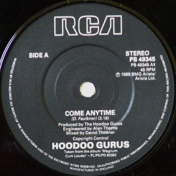 Hoodoo Gurus -Come Anytime