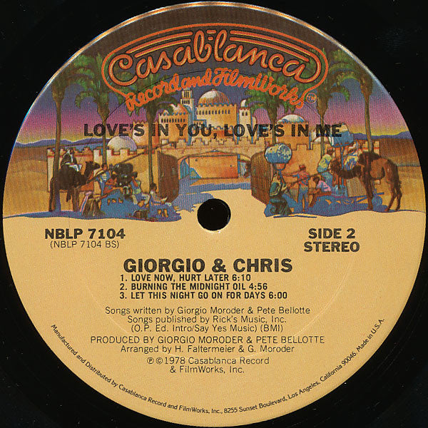 Giorgio* And Chris* -Love's In You, Love's In Me