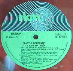 Plastic Bertrand -J'te Fais Un Plan