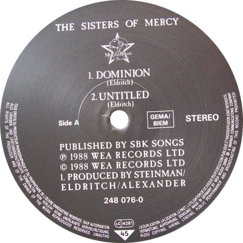 The Sisters Of Mercy -Dominion